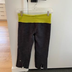 Lulu lemon capri yoga pant with slits